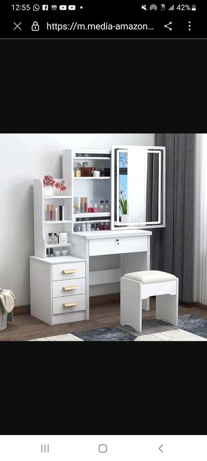 Coiffeuse moderne +tabouret