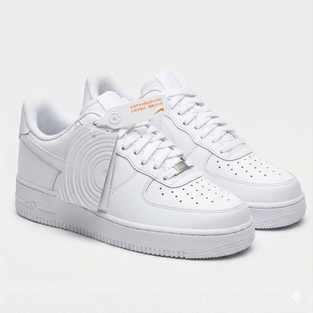 Nike Air Force 1 Low '07 (Coloris : Triple White / Blanc / Noir) # 40 - 44 #