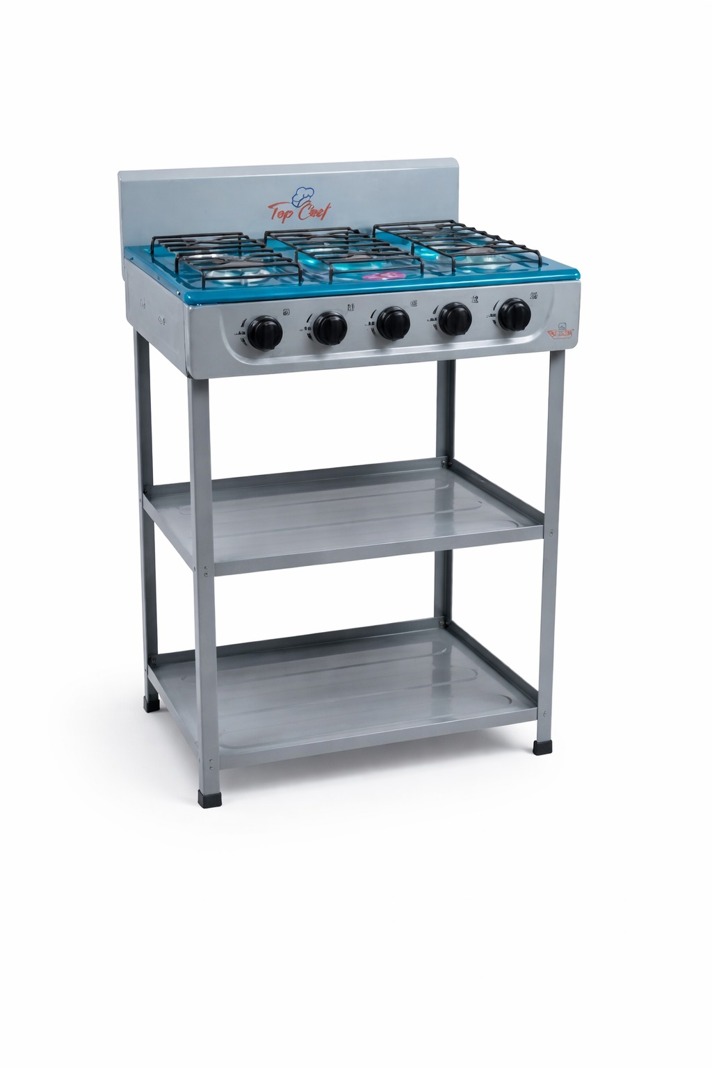 Réchaud à Gaz Top Chef - 5 Feux avec Stand Intégré